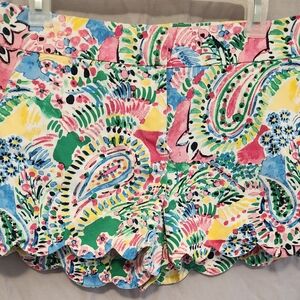 crown & ivy Vibrant Paisley High Waist Shorts